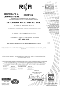 Certificato Qualità